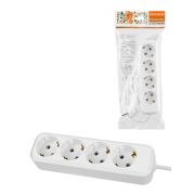 Удлинитель 4 гнезда, 10 метров, с/з, 10 А, 2300 Вт, белый, НАРОДНЫЙ У1-42050 (Ун1 420-0001)