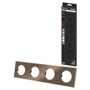 Рамка четверная бронза, алюминий, шлифованный, «Байкал» TDM