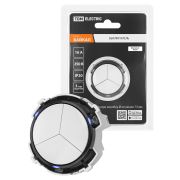 Выключатель 3-кл. 16А 250В проходной кнопочный механизм белый, «Байкал» TDM