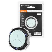 Выключатель 3-кл. 16А 250В проходной кнопочный механизм фисташковый, «Байкал» TDM