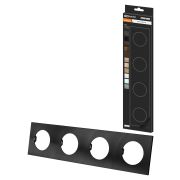 Рамка четверная агат, алюминий, текстурированный, «Байкал» TDM