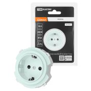 Розетка 2П+З 16А 250В с защ. шт. фисташковая, «Байкал» TDM