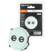 Розетка двойная TV проходная фисташковая, «Байкал» TDM