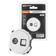 Розетка компьютерная RJ45 + TV розетка оконечная белая, «Байкал» TDM