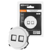 Розетка телефонная RJ11 + компьютерная RJ45 белая, «Байкал» TDM
