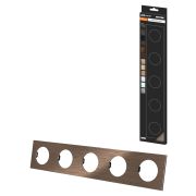 Рамка пятипостовая бронза, алюминий, шлифованный, «Байкал» TDM