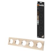 Рамка пятипостовая шампань, алюминий, текстурированный, «Байкал» TDM