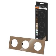 Рамка тройная бронза, стекло, «Байкал» TDM