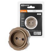 Розетка 2П 16А 250В с защ. шт. бронза, «Байкал» TDM