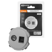 Розетка компьютерная RJ45 + TV розетка оконечная платина, «Байкал» TDM