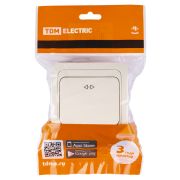 Перекрестный выключатель 1-кл. 10А сл. кость «Валдай» TDM