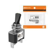 Выключатель-тумблер ASW-07D-2 1P 12В AC/DC 30А (3c) ON-OFF с фиксацией с желтой LED подсветкой TDM