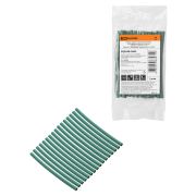 Набор трубок термоусаживаемых, не поддерживающих горение, клеевых, длиной 10 см ТТкНГ(3:1) «Моноцвет, зеленый 3,2/1,0 TDM»