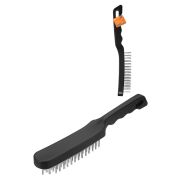 Щетка ручная, пластиковый корпус, 5-рядная, металлическая проволочная щетина, «Рубин», TDM