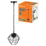 Светильник садово-парковый «Доминго» 60 Вт, подвес, металл, черный, Е27, TDM