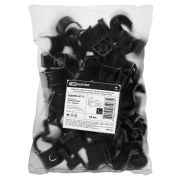 Крепеж-скоба для трубы 16 мм односторонняя для прямого монтажа (50 шт.) черная TDM