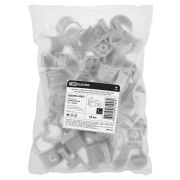 Крепеж-скоба для трубы 20 мм односторонняя для прямого монтажа (50 шт.) серая TDM