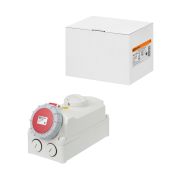 Розетка настенная, с выключателем и блокировкой IP67 32А 3Р+РЕ+N 380В TDM