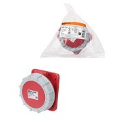 Розетка скрытой установки угловая IP67 63А 3Р+РЕ+N 380В TDM