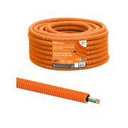 Электротруба гофрированная ПНД d20 оранж., с кабелем ВВГ-Пнг(А)-LS 3х2,5ок(N,PE)-0,66 ГОСТ (50м) TDM