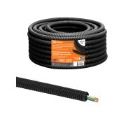 Электротруба гофрированная ПНД d20 черн., с кабелем ВВГ-Пнг(А)-LS 3х2,5ок(N,PE)-0,66 ГОСТ (50 м) TDM