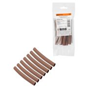Набор трубок термоусаживаемых, не поддерживающих горение, клеевых, длиной 10 см ТТкНГ(3:1) «Моноцвет, коричневый 9,5/3,0 TDM»