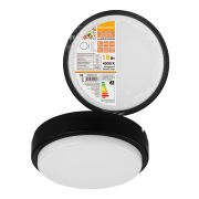 Светодиодный светильник LED ДПП 2902 18Вт 1580лм 4000К IP65 чёрный круг 210*54 мм Народный