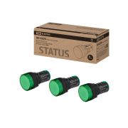 STATUS Лампа сигнальная AD-22DS, LED, d22 мм, 24-440 В AC/DC, IP65, зеленый TDM