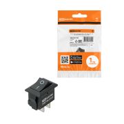 Выключатель клавишный KCD11-101 250В AC/DC, 1P, 3А, (2с), ON-OFF, черный, Micro TDM