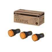 STATUS Лампа сигнальная AD-22DS, LED, d22 мм, 24-440 В AC/DC, IP65, желтый TDM
