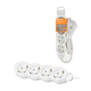 Удлинитель бытовой «Люкс» 4 гнезда, 3 м, с/з, с з/ш, ПВС 3х0,75 мм2, 10 А, 250 В, 2400 Вт TDM У1-42050