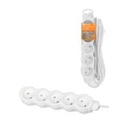 Удлинитель бытовой «Люкс» 5 гнезд, 3 м, б/з, с з/ш, ПВС 2х0,75 мм2, 6 А, 250 В, 1400 Вт TDM У-51014