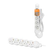 Удлинитель бытовой «Люкс» с выкл., 5 гнезд, 5 м, с/з, с з/ш, ПВС 3х1 мм2, 16 А, 250 В, 3500 Вт TDM У1-53060