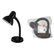 Светильник настольный на основании 40Вт, E27, черный, (мягкая упак.) Народный