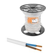 Провод ПВС 2х2,5 ГОСТ на катушке (100м), белый TDM