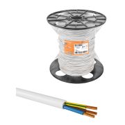 Провод ПВС 3х1,5 ГОСТ на катушке (100м), белый TDM