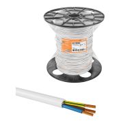 Провод ПВС 3х4 ГОСТ на катушке (50м), белый TDM