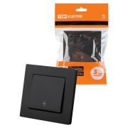 Выключатель на 2 направления 1 кл. 10А черный «Сенеж» TDM