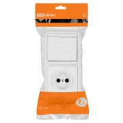 Блок комбинированный БКВР 1-но кл. выкл + розетка TDM