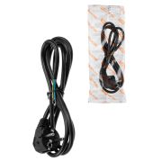 Шнур сетевой с вилкой ПВС-ВП 3x0,75мм² 1,5м с/з черный TDM