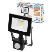 Прожектор СДО-05-020-ИКД (ИК датчик) 20 Вт, 1600 лм, 6500 К, 220-240 В, IP44, черный, Народный