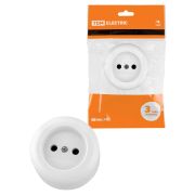 Розетка 2П 16А 250B о/у белая «Ретро» (карболит) TDM