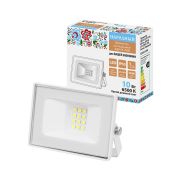 Прожектор СДО-05-010 10 Вт, 800 лм, 6500 К, 220-240 В, IP65, белый, Народный