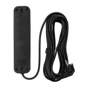Удлинитель 4 гнезда, 7 метров, с/з, выкл., 10 А, 2300 Вт, черный, НАРОДНЫЙ У1-42056 (Ун1 421-0001)