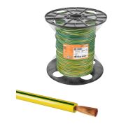 Провод ПуГВ 1х0,5 ГОСТ на катушке (700м), желто-зеленый TDM