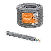 Электротруба гофрированная ПВХ d20серая, с кабелем ВВГ-Пнг(А)-LS 3х2,5ок(N,PE)-0,66 ГОСТ (100 м) TDM