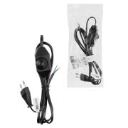 Шнур с плоской вилкой и светорегулятором «Народный» ШВВП 2х0,5 мм2, 2м, черный