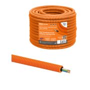 Электротруба гофрированная ПНД d20оранж., с кабелем ВВГ-Пнг(А)-LS 3х1,5ок(N,PE)-0,66 ГОСТ (100м) TDM