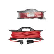 Удлинитель-шнур на рамке силовой У1-12037 ПВС красный 3500 Вт с/з, 20м, штепс. гнездо Народный