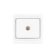 Розетка телевизионная TV 1-м СП Валери бел. UNIVersal В0027